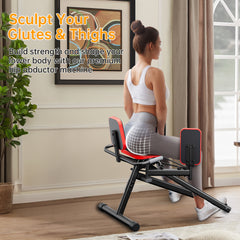 Hip Abductor Machine for Home Gym | Glute & Thigh Exercise Equipment, Inner Thigh & Outer Thigh Sculpting, Glute Machine for Women, Leg Abductor Machine, Booty Builder for Butt Workout