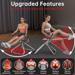 AB SWING INFINITY- Home Ab Workout Machine, Core Training Equipment, Multi-Functional Ab Exercise Trainer, Foldable for Easy Storage, Ideal for Home Gyms, Strength Training, and Fat-Burning Workouts