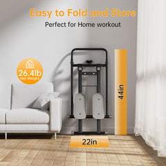 Climber & Stepper for Exercise, Full Body Workout Machine with Adjustable Incline, 300LBS Capacity, Rope and Pulley Resistance System, No Hydraulic Oil Heat Degradation, LCD Monitor for Home Gym Cardiorespiratory Fitness Intensive Training treadmill