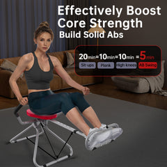 AB SWING INFINITY- Home Ab Workout Machine, Core Training Equipment, Multi-Functional Ab Exercise Trainer, Foldable for Easy Storage, Ideal for Home Gyms, Strength Training, and Fat-Burning Workouts