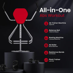 AB SWING INFINITY- Home Ab Workout Machine, Core Training Equipment, Multi-Functional Ab Exercise Trainer, Foldable for Easy Storage, Ideal for Home Gyms, Strength Training, and Fat-Burning Workouts