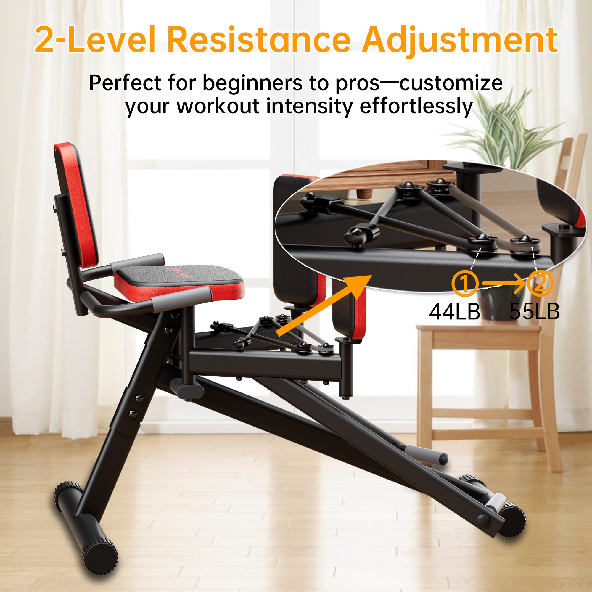 Hip Abductor Machine for Home Gym | Glute & Thigh Exercise Equipment, Inner Thigh & Outer Thigh Sculpting, Glute Machine for Women, Leg Abductor Machine, Booty Builder for Butt Workout